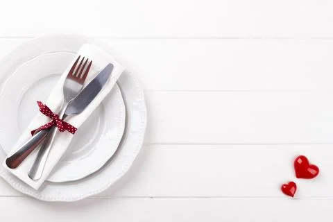 Romantic table setting Stock Photos
