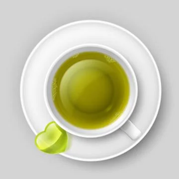 Romantic tea drinking Stock Illustration