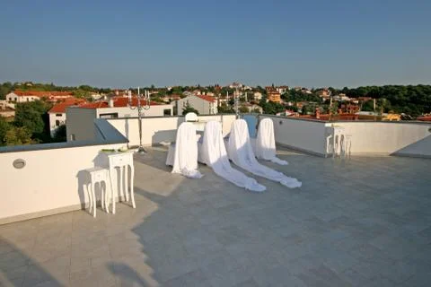 Romantic terrace Stock Photos