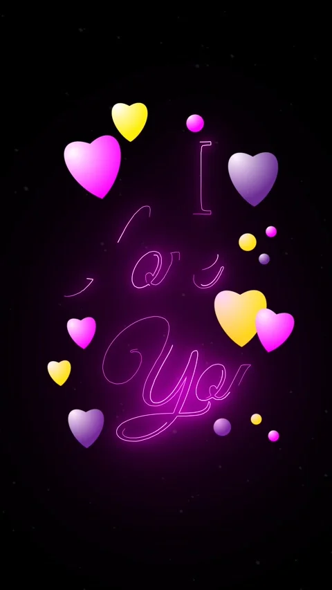 Romantic text with neon light effect green screen background Stock Footage 295397379