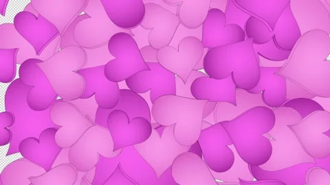 Romantic transition with hearts on alpha Stock Footage 301080059