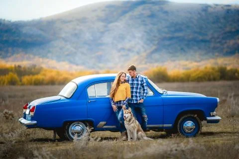 Romantic trip to the mountains Stock Photos