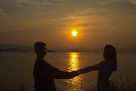 Romantic on twilight Foto stock