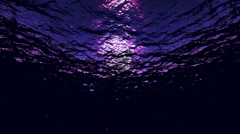 Romantic underwater Sunset Loop Stock Footage 30687447