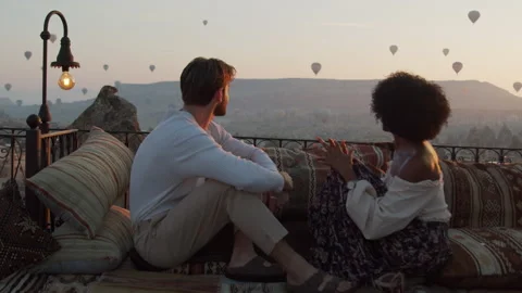 Romantic Vacation for an Interracial couple Video stock 270068575