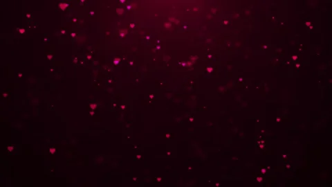 Romantic Valentine's Day background with gently floating luminous hearts Stock-Footage 333299583