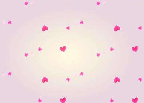 Romantic Valentines Day background with small hearts. Vector design. Stock Illustration