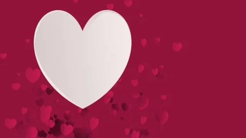 Romantic Valentine’s Day concept background looped hearts on pink background Stock Footage 230079689