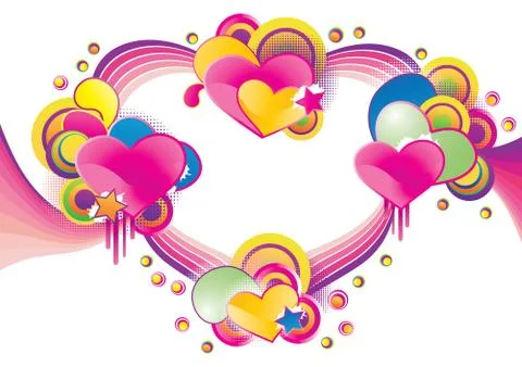 Romantic valentines day frame design, vector illustration Illustration