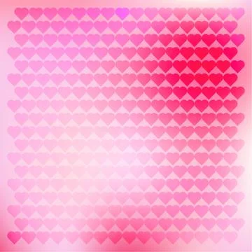 Romantic vector background with hearts Stock Illustration