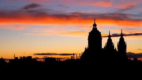 Romantic View of Amsterdam, Time Lapse at Twilight with Colourful Sky Stock Footage 129892255