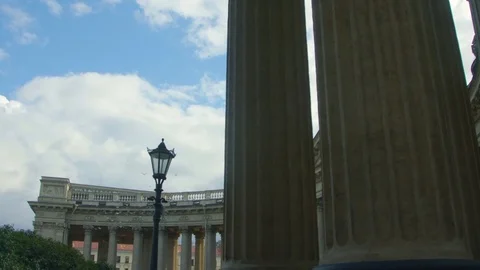 Romantic view of the Cathedral of the 19th century Stock Footage 80249249