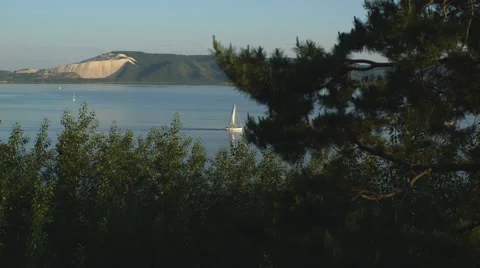Romantic view with sailboats Stock Footage 67999569