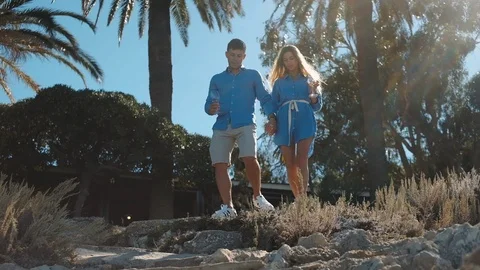 Romantic Walk Along The Seafront. Video stock 113348781
