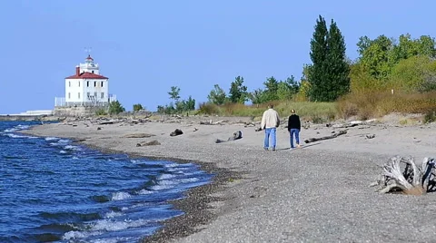 Romantic Walk On The Beach Video stock 67552651