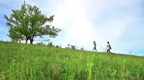Romantic walk in nature Видео 42469926