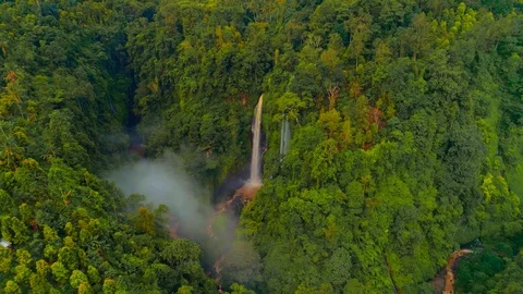 Romantic waterfall in the jungle Stock Footage 108722067