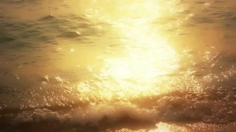 Romantic Waves at Sunset Vídeos de archivo 20632890