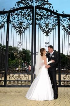 Romantic wedding couple 스톡 사진
