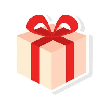 Romantic wrapped gift. Vector Stock Illustration