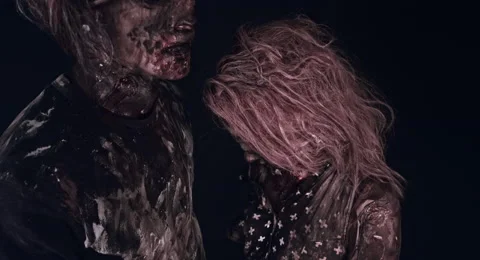 Romantic zombies. 動画素材 66791692