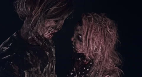 Romantic zombies. Stock Footage 66792139