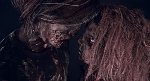 Romantic zombies. Stock-Footage 66792807