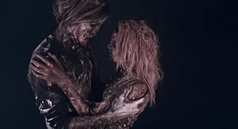 Romantic zombies. Video stock 66795390