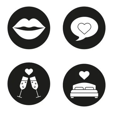 Romantics icons set イラスト素材