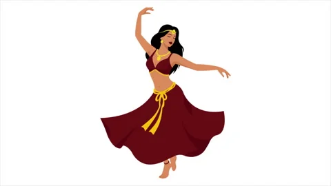 Romany dance girl Vídeo Stock 343441685