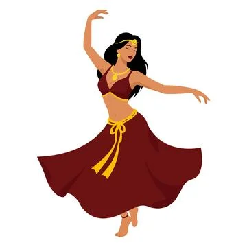 Romany dance girl Stock Illustration