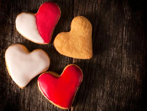 Romatic cookies Stock Photos