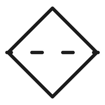 Romb image icon outline vector. Data scale Stockillustratie