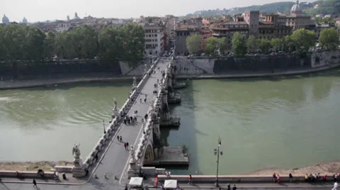 Rome and St Angelo Stock Footage 38837726
