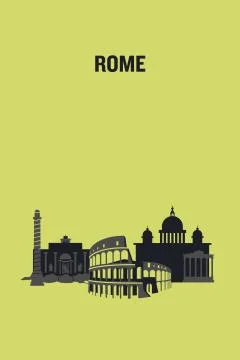 Rome art design concept. Flat vector illustration. Stock Illustration