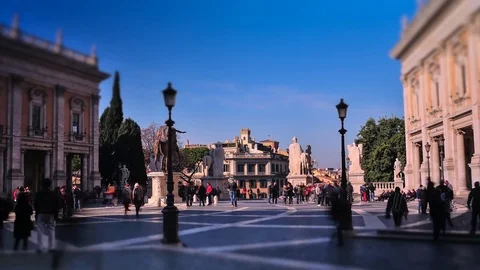 Rome Campidoglio square Stock Footage 82603153