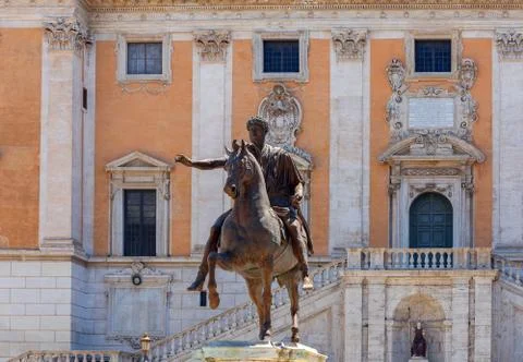 Rome. Capitol Square. Stock Photos