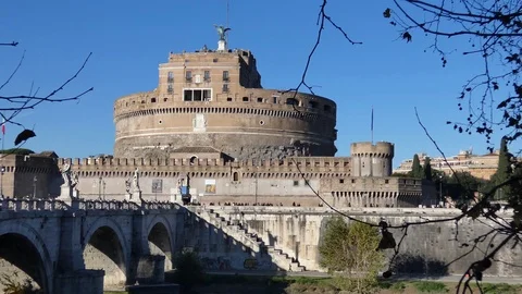 Rome. Castel Sant'Angelo Stock Footage 100400681