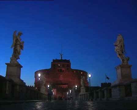 ROME CASTELSANTANGELO at dusk Video stock 11522355