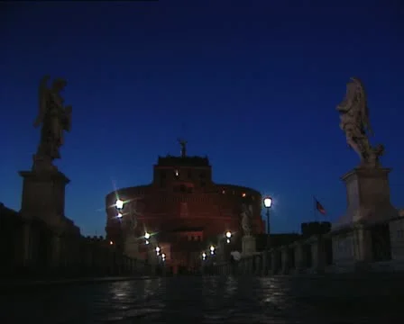 ROME CASTELSANTANGELO at evening 動画素材 11522347