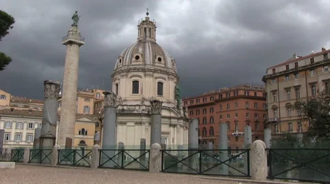 Rome - Church - Column Видео 47483642