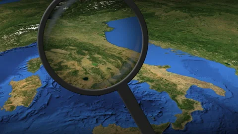 Rome city being found on the map Stock Footage 133115575