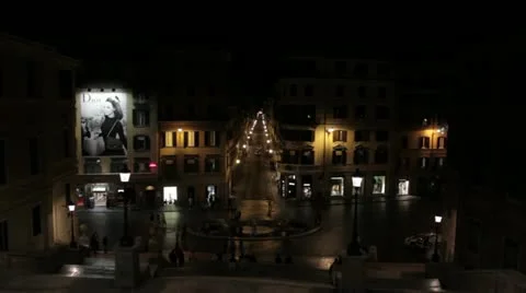 Rome city at Night Stock Footage 13346826