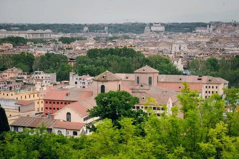 Rome Cityscape with Ancient Buildings Stock Photos