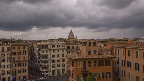 Rome Cityscape timelapse Видео 85217964