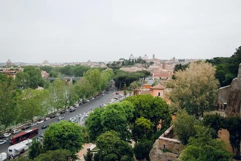 Rome Cityscape with Traffic Stock Photos
