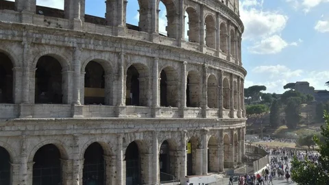 Rome coliseum 4k time lapse Stock Footage 82645264