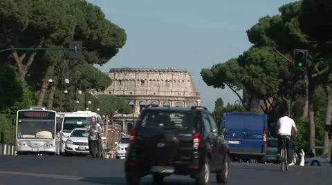 Rome coliseum from street 動画素材 11451248