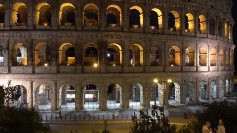 Rome, Colosseum, evening. Stock Footage 139724024