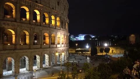 Rome, Colosseum, evening. Stock Footage 139724050